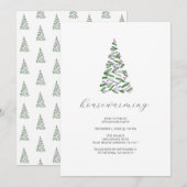 Rustieke Kerstbomen Housewarmingfeestje  Kaart (Voorkant / Achterkant)