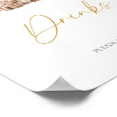 Rustieke kerstbomen in de winter Drinken Poster (Hoek)