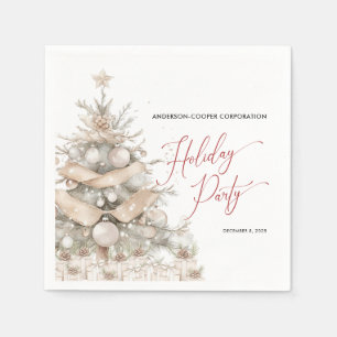 Rustieke kerstboom Corporate Holiday Party Servet