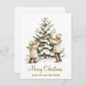 Rustieke kerstboom decoreren Kaart (Voorkant / Achterkant)