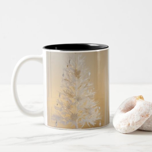 Rustieke kerstboom Mok (Met donut)