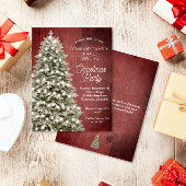 Rustieke Kerstboom Rode Vakantie Party Budget