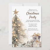 Rustieke kerstboom vakantie feest kaart (Voorkant)