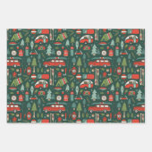 Rustieke kerstcamping inpakpapier vel (Voorkant)