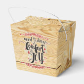 Rustieke Kerstcomfort & Joy Favor Box Bedankdoosjes (Achterkant)