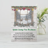 Rustieke kerstfoto Yuletide Groet Feestdagenkaart (Staand voorkant)