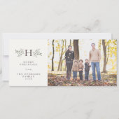 Rustieke kerstkaart met monogram (Voorkant)