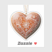 Rustieke kerstkoekje versierd met traditionele sticker (Vel)