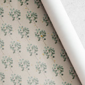  rustieke kerstlaurier cadeaupapier