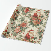 rustieke kerstman cadeaupapier (Uitgerold)