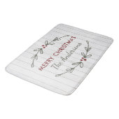 Rustieke Kerstmis Custom Country Bath Mat (Gekanteld)