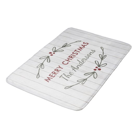 Rustieke Kerstmis Custom Country Bath Mat (Gekanteld)
