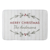 Rustieke Kerstmis Custom Country Bath Mat (Voorkant)