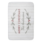 Rustieke Kerstmis Custom Country Bath Mat (Voorkant Verticaal)