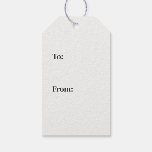 Rustieke Kerstmis Zwart & Wit geruite Monogram Pin Cadeaulabel (Achterkant)