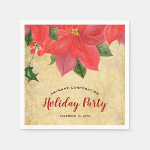 Rustieke Kerstparty met Poinsettia Servet