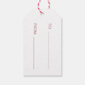 Rustieke kerstpuntjes cadeaulabel (Achterkant)