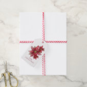 Rustieke kerstpuntjes cadeaulabel (Met Touw)