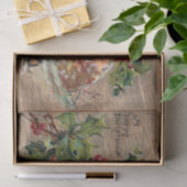 Rustieke kerstscène op verweerd hout tissuepapier (Geschenk)