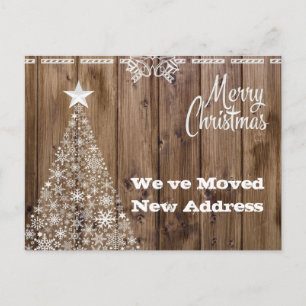 Rustieke kerstvakantie Bewegende aankondiging Briefkaart