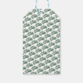 Rustieke kerstvakantie groen cadeaulabel (Achterkant)