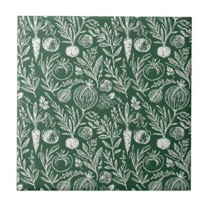 Rustieke Keuken Kruiden Goud Bosgroen Decor Tegeltje