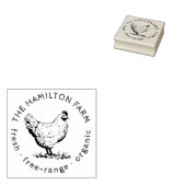 Rustieke Kip Boerderij Custom Egg Carton Stamp Rubberstempel (Gestempeld)