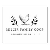 Rustieke kip gepersonaliseerde ei kartonnen stempe 	rubberstempel (Afrduk)