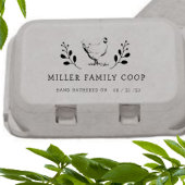 Rustieke kip gepersonaliseerde ei kartonnen stempe 	rubberstempel