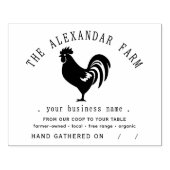 Rustieke kip gepersonaliseerde eierdoos 	rubberstempel (Afrduk)