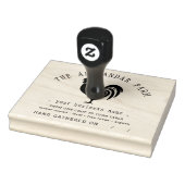 Rustieke kip gepersonaliseerde eierdoos 	rubberstempel (Stempel)