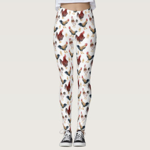 Rustieke kippatroon Leggings