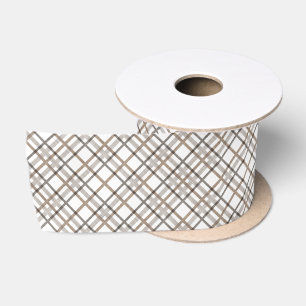 Rustieke Klasse Elegante Neutrale Plaid Patroon Lint