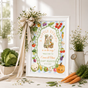 Rustieke Kleine Spruit Jongen Baby Shower Welkom Poster