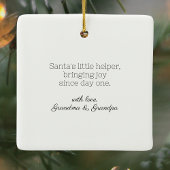 Rustieke kleinkind eerste kerst Waterverf boog Keramisch Ornament