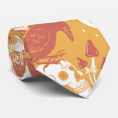 Rustieke Kleur Halloween Patroon Halsband Stropdas (Opgerold)