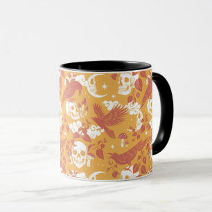 Rustieke Kleur Halloween Patroon Koffie Mok