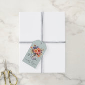 Rustieke kleurrijke Wildflower Mason Jar Dank u Cadeaulabel (Met Touw)