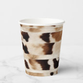 Rustieke Koe Print Westerne Country Cowboy Party Papieren Bekers (Achterkant)