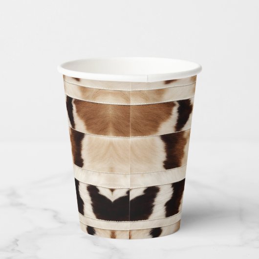 Rustieke Koe Print Westerne Country Cowboy Party Papieren Bekers (Rechts)