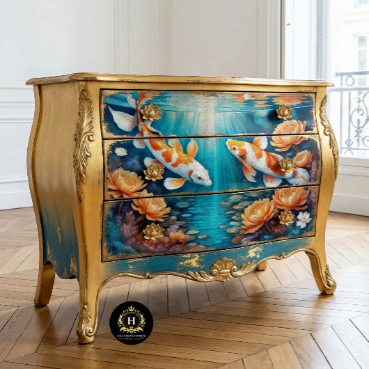  rustieke koi vis decoupage tissuepapier