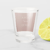 Rustieke Koper Editoriaal Moderne Trouwdag Shot Glas (Achterkant)