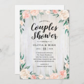 Rustieke koppels Douche Uitnodigingen (Voorkant / Achterkant)
