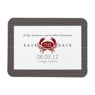 Rustieke krab Bewaar de datum magneet