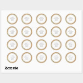 Rustieke Kraft Boho Groenery Uw Bericht Ronde Sticker (Vel)