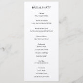 Rustieke kraft bruiloft programma hart kalligrafie (Achterkant)