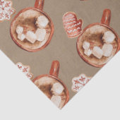 Rustieke Kraft cacao en koekjes Tissuepapier (Detail)