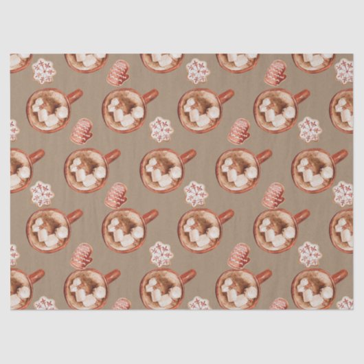 Rustieke Kraft cacao en koekjes Tissuepapier (Voorkant)