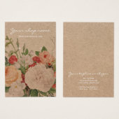  rustieke kraft chique bloemenoorbel display visitekaartje (Voorkant /achterkant)