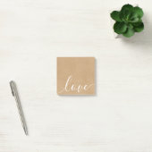 Rustieke Kraft Elegante Script Liefde Post-it® Notes (Kantoor)
